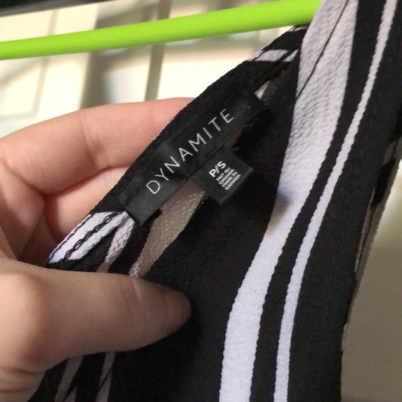 Black and white stripes light Dynamite cami - Picture 3 of 3